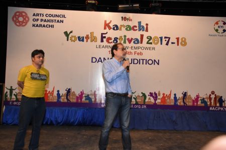 3rd Day -President Arts Council Mr. Ahmed Shah Encourage The Participants Of Dance Audition Karachi Youth Festival 2017-18  (10)