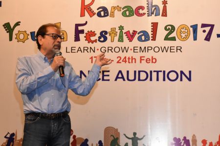 3rd Day -President Arts Council Mr. Ahmed Shah Encourage The Participants Of Dance Audition Karachi Youth Festival 2017-18 