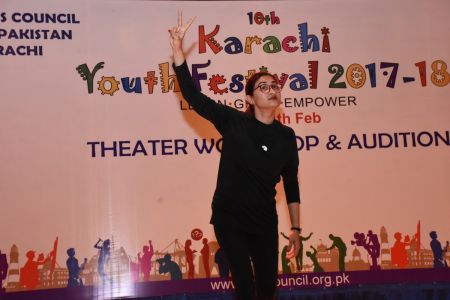 5th Day -Theater Workshop By Bazila Mustufa & Auditions Karachi Youth Festival 2017-18 (1)