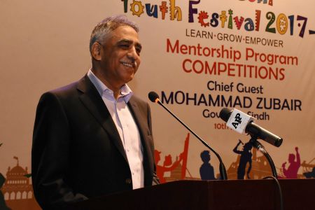 Governor Sindh Addressing In Karachi Youth Festival 2017-18 At Arts Council