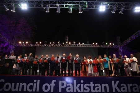 Oath Taking Newly Elected Governing Body Of Arts Council Karachi-1