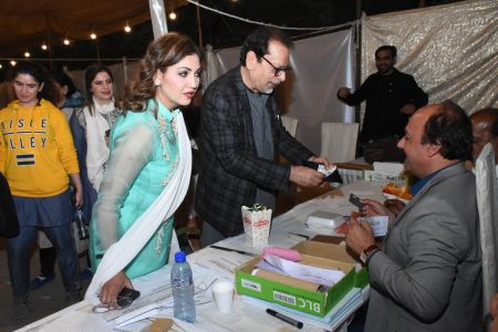 President Arts Council Mr. Ahmed Shah During Vote Casting At Arts Council Karachi (2)