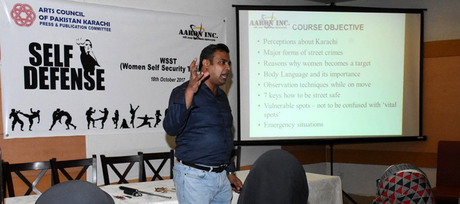 Arts Council organized a Women Self Security Training workshop